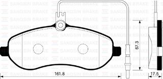 ÖN BALATA FİŞLİ EXPERT-SCUDO-JUMPY-1.6-2.0 MTJ 07 ABSSİZ GDB1718 resmi