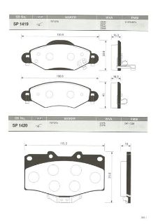 BALATA ÖN DİSK TOYOTA LAND CRUISER J7-J8 98 RUNNER 2.4 90-96 GDB1154-GDB3383 resmi