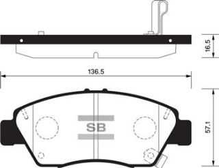 ÖN BALATA CİVİC 1.6 İE SR-VTI 94-05 GDB1183 resmi