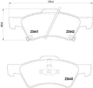 ÖN BALATA DODGE CARAVAN III 3.3 AWD-3.8 T 00-07 VOYAGER III 2.4-2.5CRD-2.8CRDİ-3.3 00 GDB4129 resmi