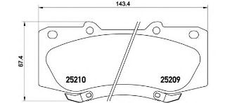 ÖN BALATA HİLUX III PİCK UP 2.5D 2.5D4D 3.0D 07 SONRASI ÜRETİLEN ARAÇLAR İÇİN GDB3528-GDB3534 resmi