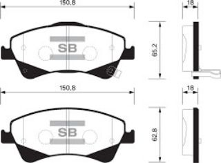 ÖN BALATA AURIS-COROLLA 2.0D-4D-2.2D 07 AVENSİS-VERSO 1.6-1.8-2.0-2.0D-4D 09 GDB3479 resmi