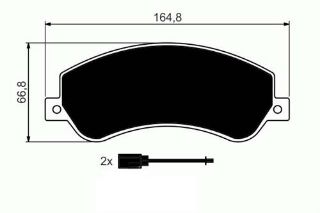 ÖN BALATA VW AMAROK 10 TRANSİT V184- V347 2.2 2.4 3.2 TDCI 07.06 FİŞLİ resmi