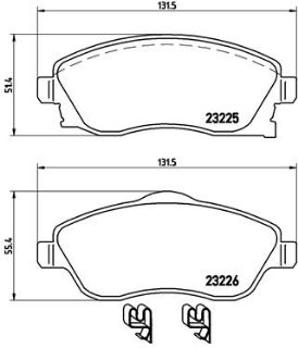 ÖN BALATA COMBO C-CORSA C 1.3-1.7 CDTI 01 MERİVA 03 TIGRA 04 resmi