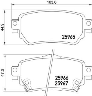 FREN BALATASI ARKA 1.2 DIGT:1.5 DCI:1.6 DCI QASHQAI (J11) : XTRAIL (T32) 14- 14- resmi