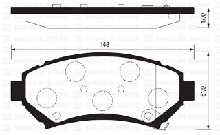 BALATA ÖN DİSK CHEVROLET IMPALA 99-05 PONTIAC TRANS SPORT 3.4 96 OPEL SINTRA 96-99 GDB1308 resmi