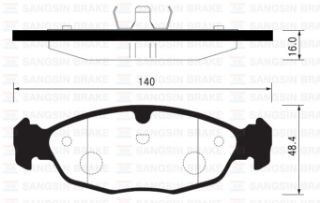 BALATA ÖN DİSK DEWOO NEXIA 1.5 95-97 OPEL ASTRA-CORSA B 93-00 GDB3341-GDB4143 resmi