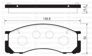 BALATA ÖN DİSK TOYOTA PREVIA 90-96 GDB1195 resmi