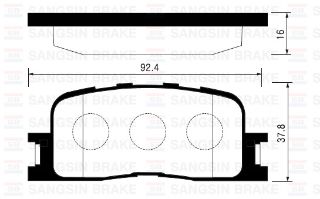 ARKA BALATA CAMRY XV3 2.0 VVTI-2.4 VVTI-3.0 V6-3.3 VVT-I 01-06 GDB3374 resmi