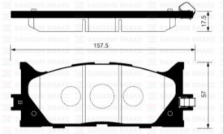 BALATA ÖN DİSK TOYOTA CAMRY 06-11 resmi
