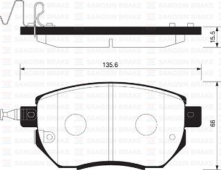 ÖN BALATA NİSSAN INFINITI FX 35 3.5 03-08 FX 45 4.5 03-08 MURANO 3.5 03-08 GDB3416 resmi