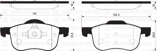 ÖN BALATA VOLVO S60 00-10 S80 98-06 V70 97-07 XC70 00-07 S70 97-00 GDB1388 resmi