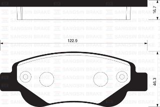 ÖN BALATA P107 05 P108 14 C1 1.0-1.4HDİ 05 1.0-1.2VTİ 14 TOYOTA AYGO 1.0-1.4HDİ 05 GDB1633 resmi