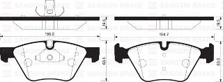 ÖN BALATA BMW E60 03-10 - E61 04 E90 05-11 - E91 05 E92 06 E93 07 E84 X1 09 E89 Z4 09-13 GDB1559 resmi