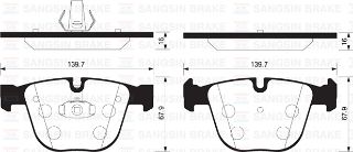 ARKA BALATA BMW X5 F15 85 SDRİVE 25D 30D 13 E71-E72 X6 09 F16-F86 XDRİVE 30D GDB1892 resmi
