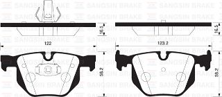 ARKA BALATASI BMW E65 E66 E67 730İ Lİ 03 735İ Lİ 01 730D 02 740İ Lİ 05 GDB1499 resmi