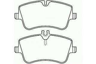 ÖN BALATA MERCEDES W203-C180-C200-C240-C320-CLC-160-180-200-220 00-07 GDB1413 resmi
