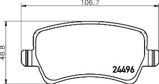 ARKA BALATA MONDEO 07 GALAXY 06 SMAX 06 VOLVO S60 S80 06 V70 07 V60 XC70 2.2 06 GDB1685 resmi