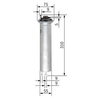 YAKIT FİLTRESI BMW 5 SERISI E39 KASA 520I X5 4.4I V8 7 SERISI E39 KASA 730D 740D resmi