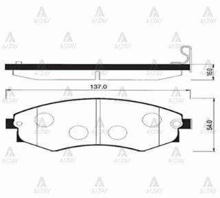 FREN BALATA ELANTRA 01-03  GETZ 08 DİZEL  MATRİX 06-11  SONATA 2.4 ÖN resmi