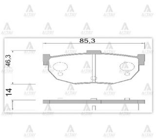 FREN BALATA ELANTRA 96-06  CERATO 05= DİSK ARKA resmi