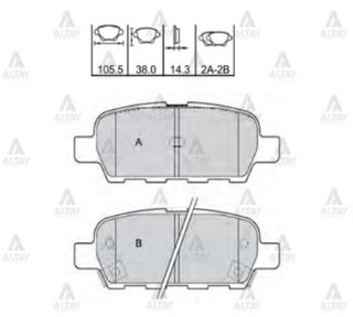 FREN BALATA X-TRAİL 01=  QASHQAI 07-13  VİTARA 06-13  RENAULT KOLEOS  JUKE 08-17 DİSK ARKA resmi