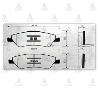 FREN BALATA COROLLA 07-12  AURIS 07-12  COROLLA 13= 1.4 D4D DİZEL ÖN resmi