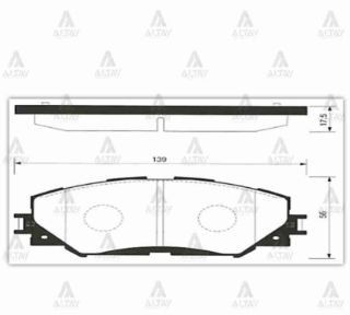 FREN BALATA COROLLA 06-19 BENZİNLİ  COROLLA 19= BENZİNLİ  AURIS 06= BENZİNLİ ÖN resmi