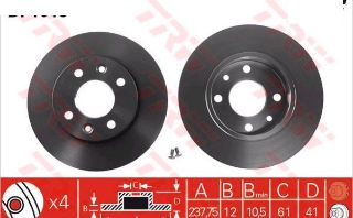 FREN DİSKİ ÖN R9 R11 4 BİJON 238MM resmi