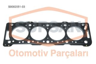 SİLİNDİR KAPAK CONTASI PEUGEOT PARTNER / CİTROEN B ERLİNGO (ENG. DW8) 3 ÇENTİK - ÇOK KATMANLI ÇELİK resmi