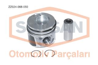 SEGMANLI PİSTON 050 FİESTA-FUSİON 1.4 TDCI DURATORQ 8V ENG.(DV4) 68 BG 2002=> resmi
