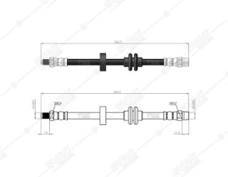 FREN HORTUMU ÖN MERCEDES S SERIE W140 - S SERIE CO UPE C140S280 - 300SE - 300SE.SEL - S320 - S420 -400SE.SEL - S500 - 500SEL500SE.SEL - S600 - 600SE.SEL - S600SEL - S300 TURBO-D S350 TURBO-D - 400E.SE.SEL 91-98 resmi