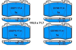 FREN BALATASI ÖN C215 CL SERİSİ CL500 E SERİSİ W211 E320 M SERİSİ W163 ML270 ML320 ML350 ML400 ML430 ML500 ML550 R129 SL SERİSİ SL280 SL320 SL500 R171 SLK280 SLK350 R230 SL SERİSİ SL350 SL500 W220 W220 S280 S320 S350 S400 S430 S500 S600 resmi