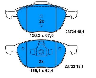 FREN BALATASI ÖN CMAX  10> CMAX  03> FOCUS II 04> FOCUS III 11> KUGA 13> KUGA 08> TOURNEO CONNECT 13> TRANSİT CONNECT 13> / MAZDA 3 03> MAZDA 3 09> MAZDA 5 05> MAZDA 5 10> / S40 04> V40 12> V50 04> C30 06> C70 05> resmi