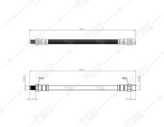 FREN HORTUMU ARKA MERCEDES C SERIE W202 - S SERIE W140 - /8 W115C180 - C200 - C200 KOMPRESSOR - C220 - C230 - C230 KOMPRESSOR - C240 - C280 - C36 AMG - C43 AMG - C200 DC200 CDI - C220 D - C220 CDI - C250 D - C250 TURBO D 93-00 resmi