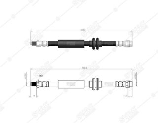 FREN HORTUMU ÖN MERCEDES C SERIE W202 - S SERIE W1 40 - S SERIE W140S SERIE COUPE C140C180 - C200 - C200 KOMPRESSOR - C220 - C230 - C230 KOMPRESSOR - C240 - C280 - C36 AMG - C43 AMG - C200 DC200 CDI - C220 D - C220 CDI - C250 D - C250 TURBO D 93-00 resmi
