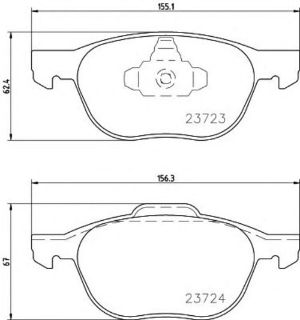 FREN BALATASI ÖN BM FOCUS/KUGA/VOLVO/MAZDA 03- resmi