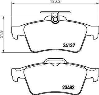 FREN BALATASI ARKA BM FOCUS/VECTRA C/CITROEN / FORD/ MAZDA/ RENAULT / SAAB / VOLVO 02- resmi