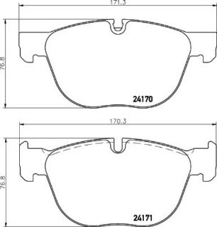 FREN BALATASI ÖN WVA24170-24171 BMW E70 E71/F15 resmi