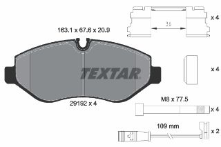 ÖN BALATA FİŞSİZ CRAFTER 2.5 TDI 06 -SPRINTER 6.06 VIANO VİTO 03 GDB1698 resmi