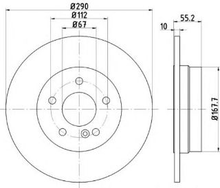 FREN DİSKİ ARKA BM W210-203-209 07-10 resmi