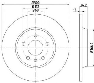 FREN DİSKİ ARKA BM A4-A5-A6-A7-Q5 08- resmi
