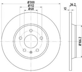 FREN DİSKİ ARKA BM A4-A5-A6-A7-Q5 08- resmi