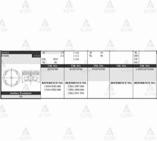 PİSTON TAKIM CİVİC 1.4L  1.6L   96-01  75.50MM  D14A4  D16Y4  P2E  0.50 resmi