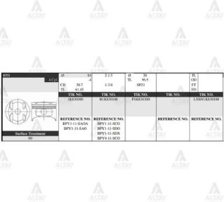 PİSTON TAKIM 323 1.8L   95-98  83.50MM  BP  0.50 resmi