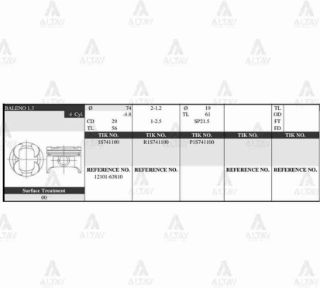 PİSTON TAKIM CARRY 1.3L   98-04  G13B  74.00MM  STD resmi