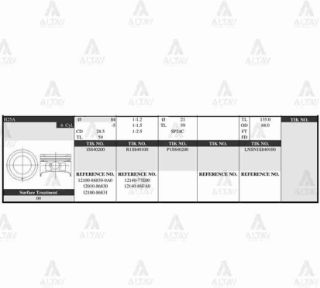 PİSTON TAKIM VİTARA 2.5L V6   98-05  84.00MM  H25A  G.VİTARA   98-05  J20A  STD resmi