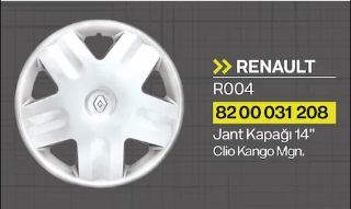 JANT KAPAĞI 14 JANT KANGOO CLİO MEGANE resmi