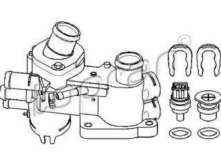 TERMOSTAT YUVASI FLANSI CADDY POLO 1.4 96-04 CORDOBA FELICA OCTAVIA resmi