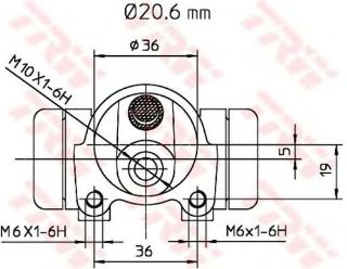 TEKERLEK SİLİNDİRİ SOL SAĞ PEUGEOT 305 I 581A 305 II 581M 305 II BREAK 581E TALBOT 13071510 HORIZON RANCHO SIMCA 1100 HATCHBACK SIMCA 1609/1610 19771990 resmi